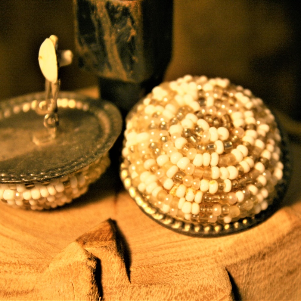 Vintage Earth Tone Clip-on Earrings